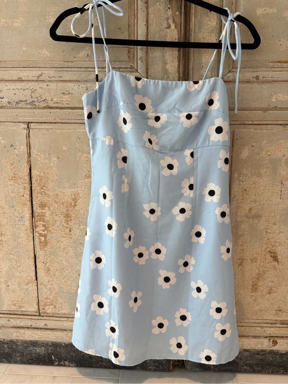 Princess Polly Light Blue Floral Tie-Shoulder Slip Dress NWT
